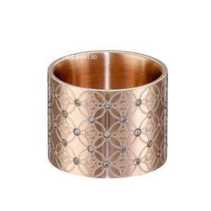$78 Michael Kors Etched Heritage Monogram Rose Ring